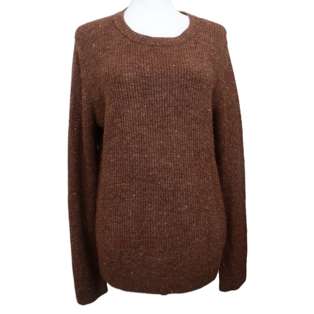 Old Navy Brown Crewneck Comfy Cozy Sweater Women's Size L Preppy Minimalist